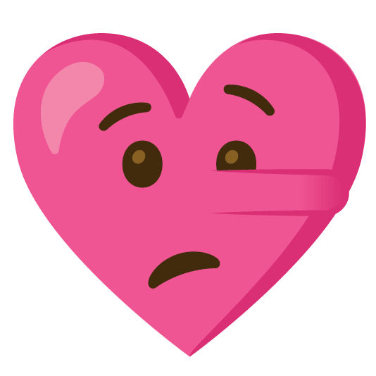 lying face gift heart