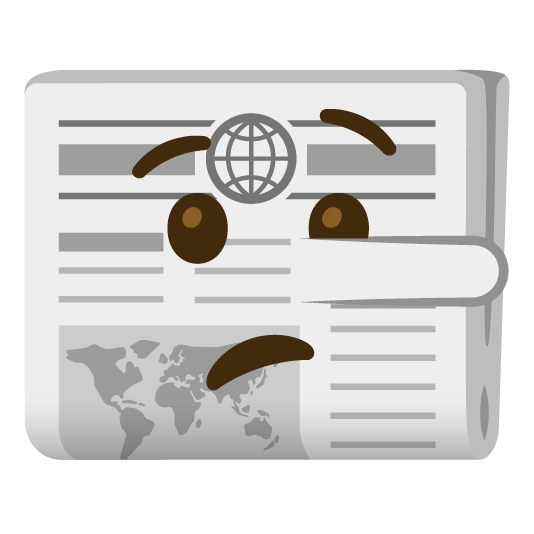 lying face newspaper