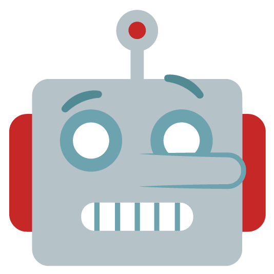 lying face robot face