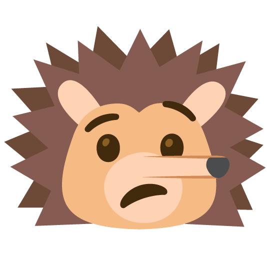 lying face hedgehog