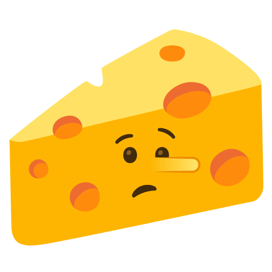 lying face cheese wedge