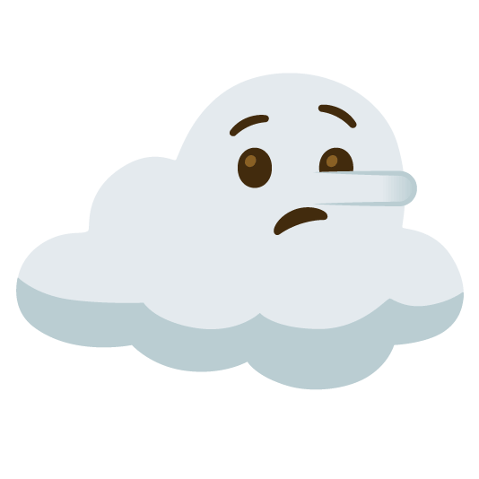 lying face cloud