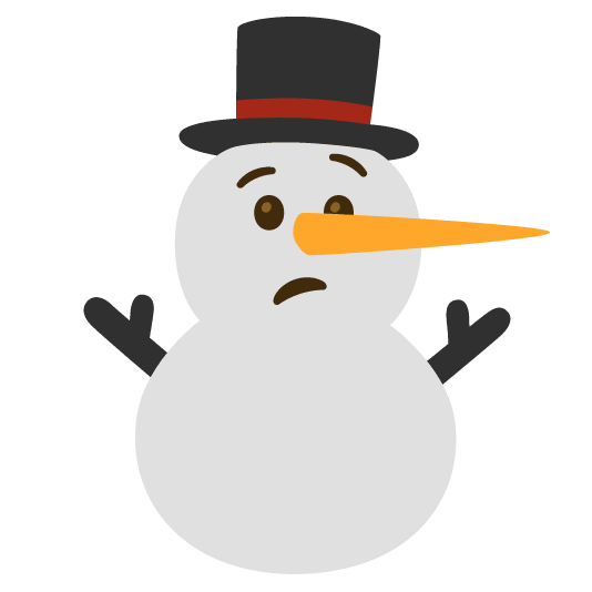 lying face snowman without snow