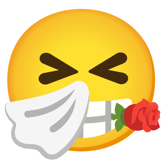 sneezing face rose