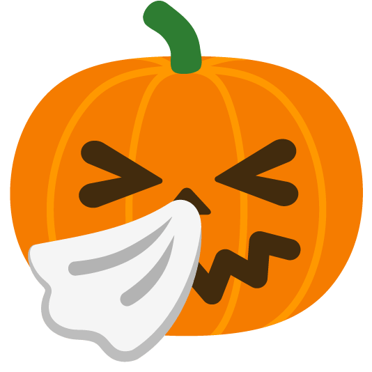 sneezing face jack o lantern
