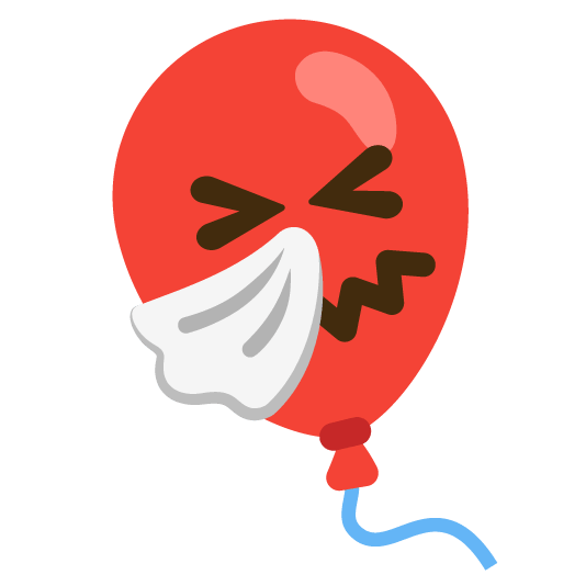 sneezing face balloon