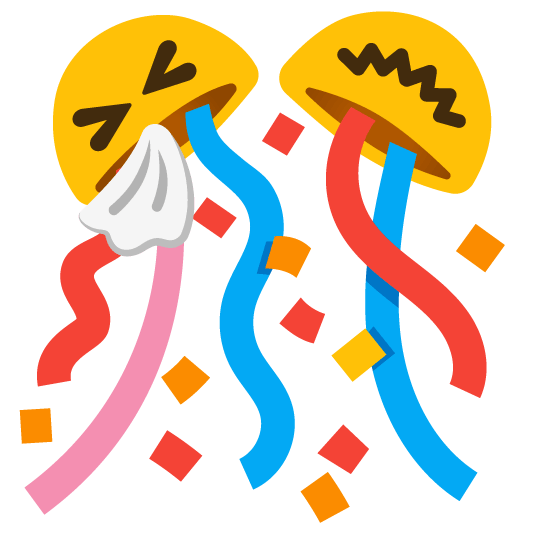 sneezing face confetti ball