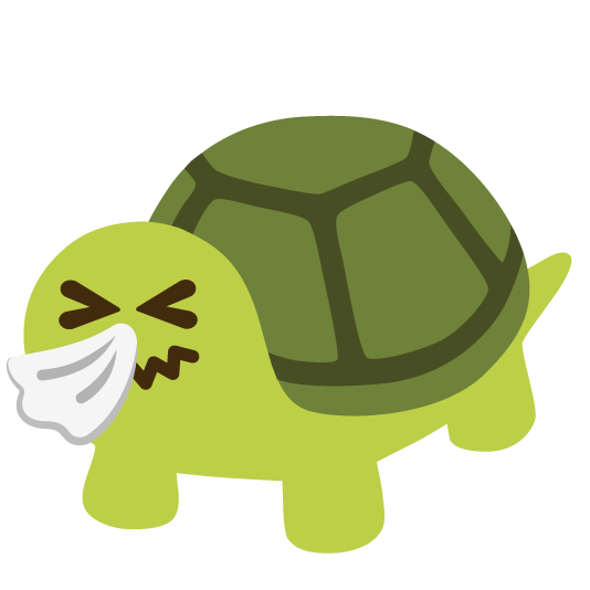 sneezing face turtle