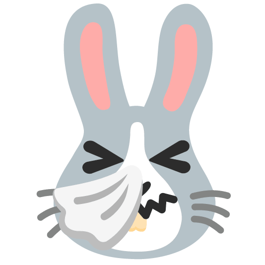 sneezing face rabbit