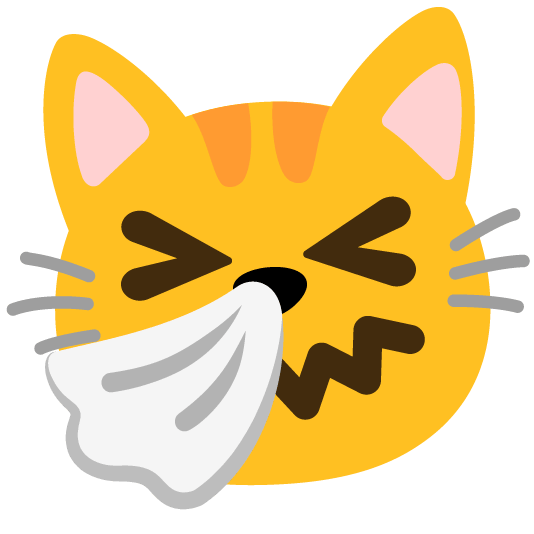 sneezing face cat