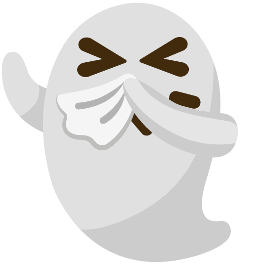 sneezing face ghost