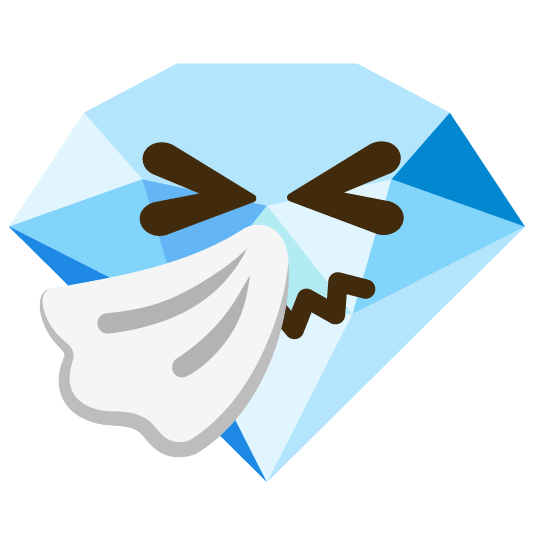 sneezing face gem