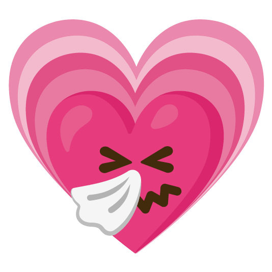 sneezing face heartpulse