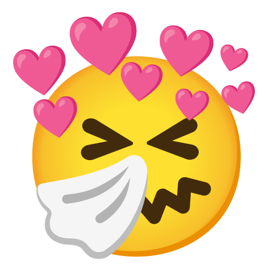 sneezing face cupid
