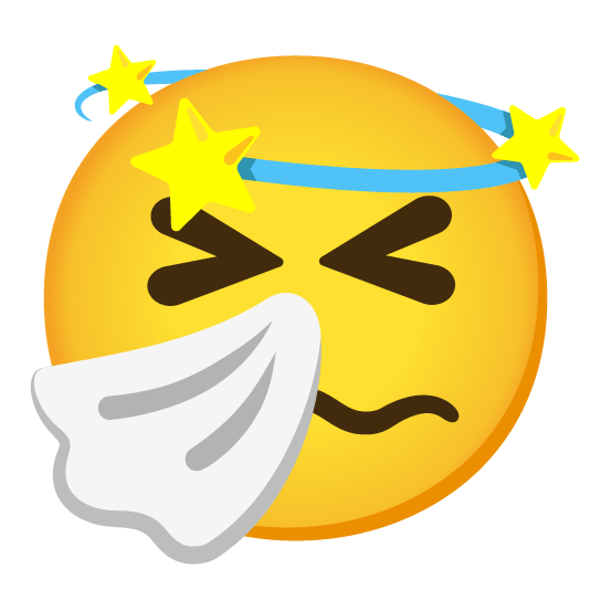 sneezing face dizzy