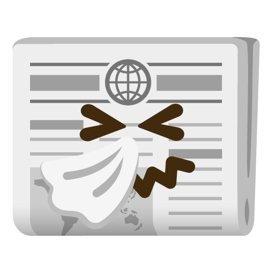 sneezing face newspaper