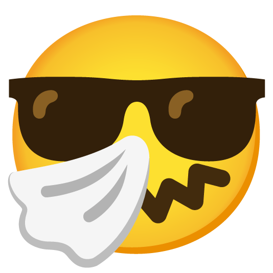sneezing face sunglasses