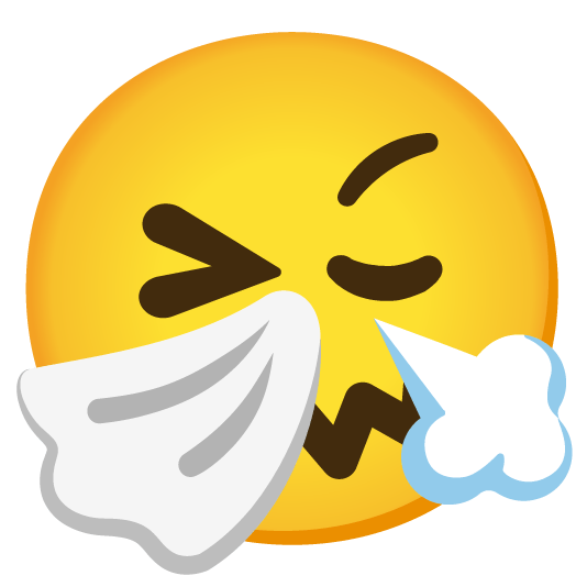 sneezing face triumph