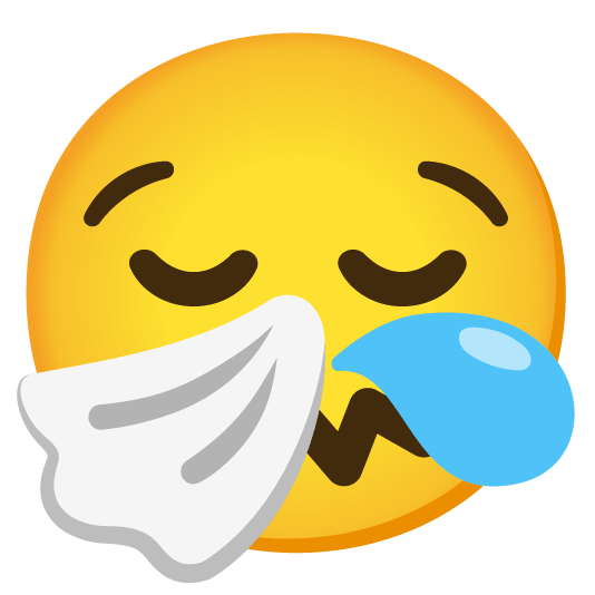 sneezing face sleepy
