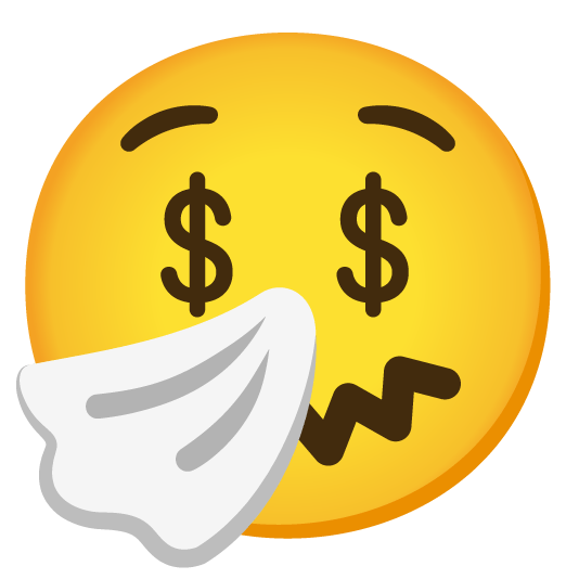 sneezing face money mouth face