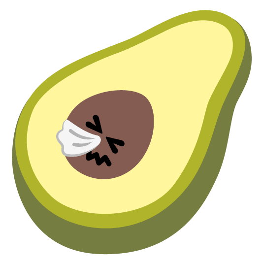 sneezing face avocado
