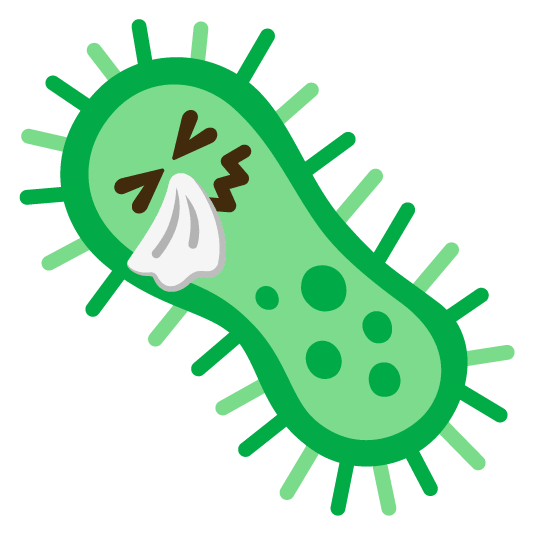 sneezing face microbe