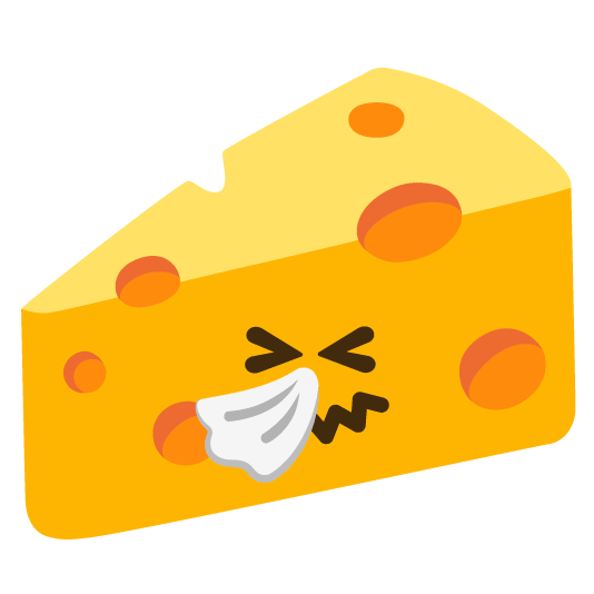 sneezing face cheese wedge