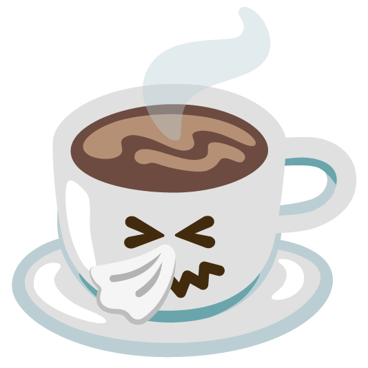 sneezing face coffee