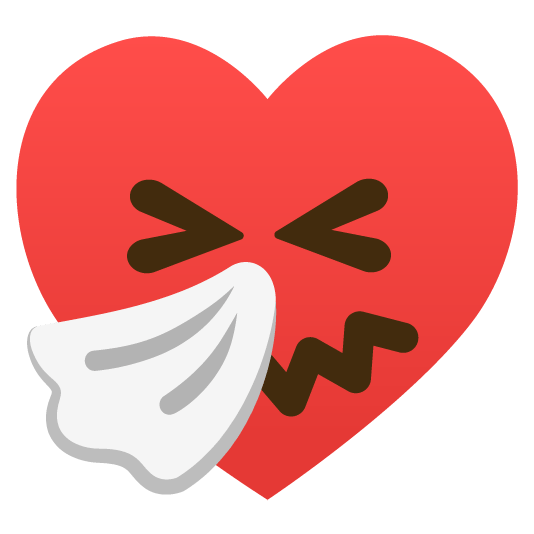 sneezing face hearts