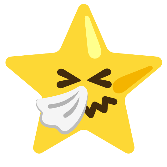 sneezing face star