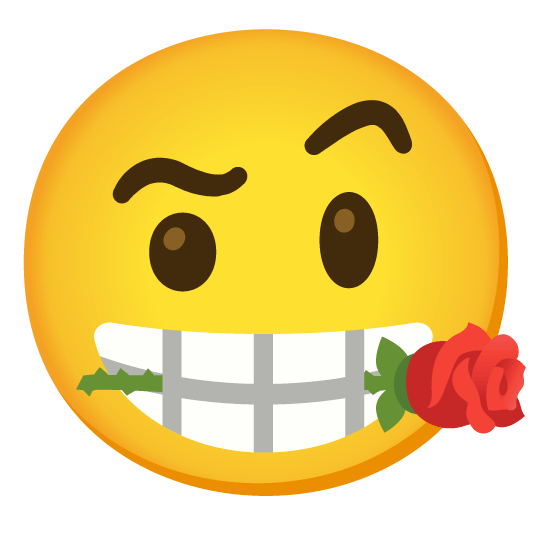 face with raised eyebrow rose