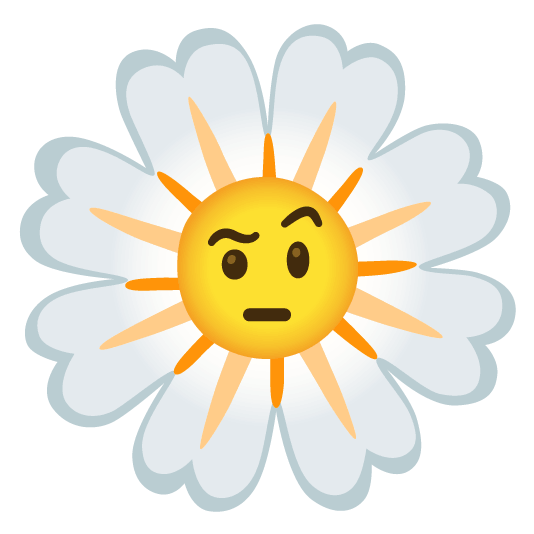 face with raised eyebrow blossom