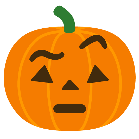 face with raised eyebrow jack o lantern