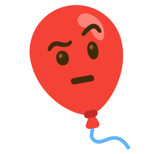 face with raised eyebrow balloon