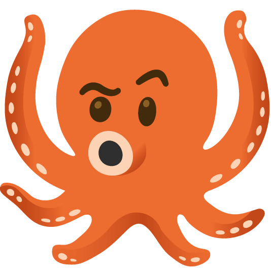 face with raised eyebrow octopus