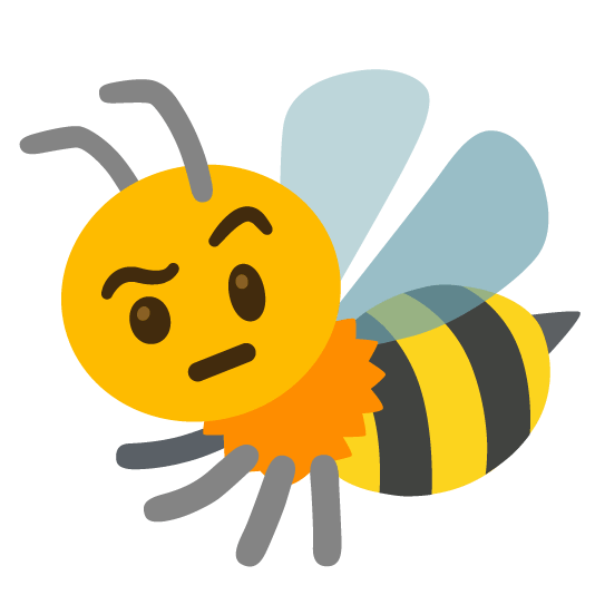 face with raised eyebrow bee