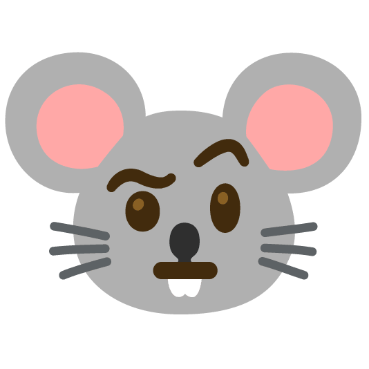 face with raised eyebrow mouse