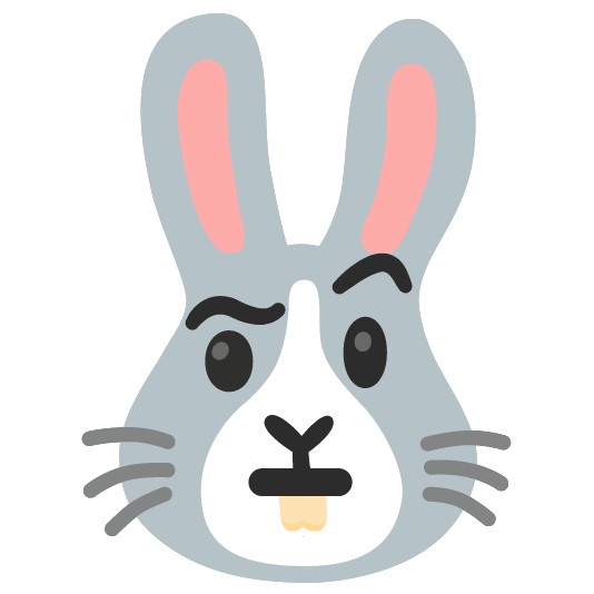 face with raised eyebrow rabbit