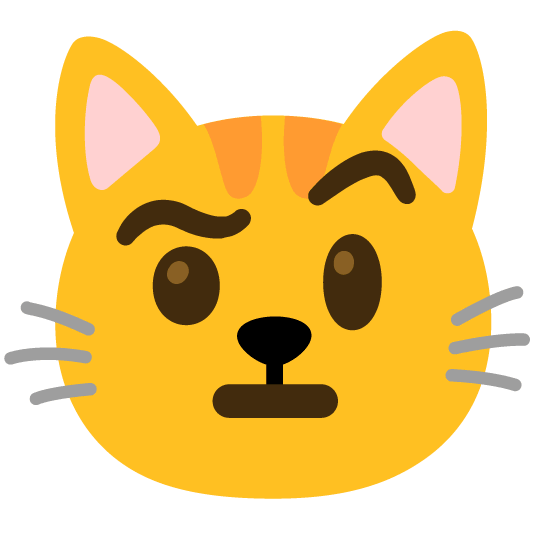 face with raised eyebrow cat