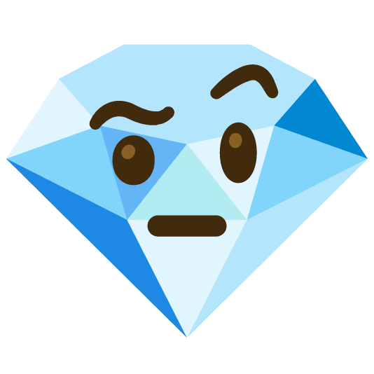 face with raised eyebrow gem