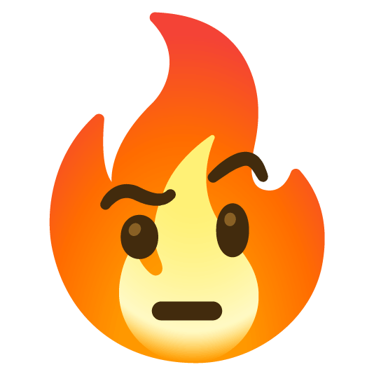 face with raised eyebrow fire