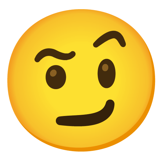 face with raised eyebrow smirk
