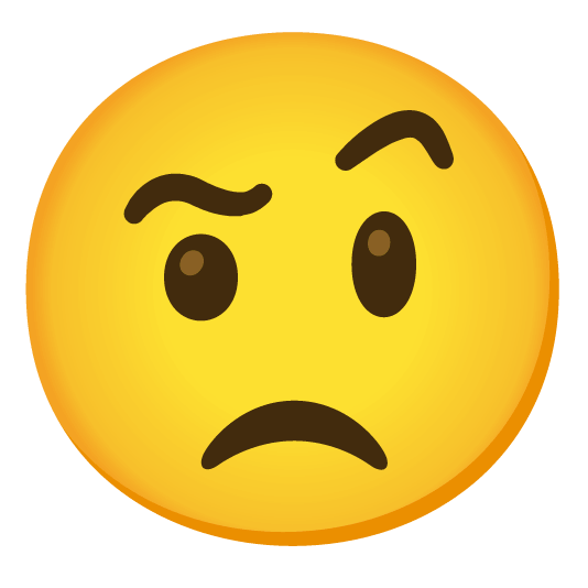 face with raised eyebrow disappointed