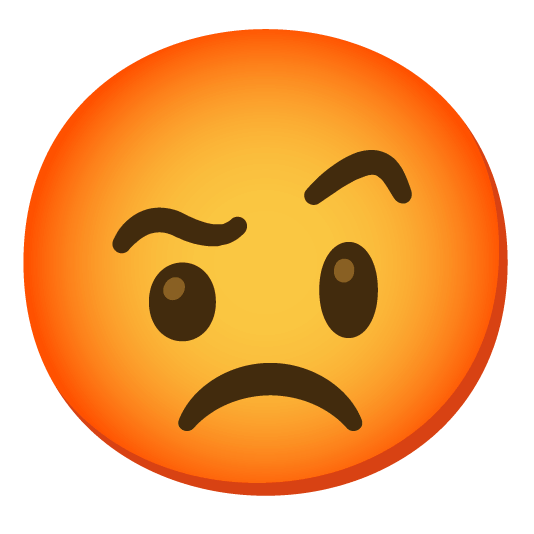 face with raised eyebrow rage