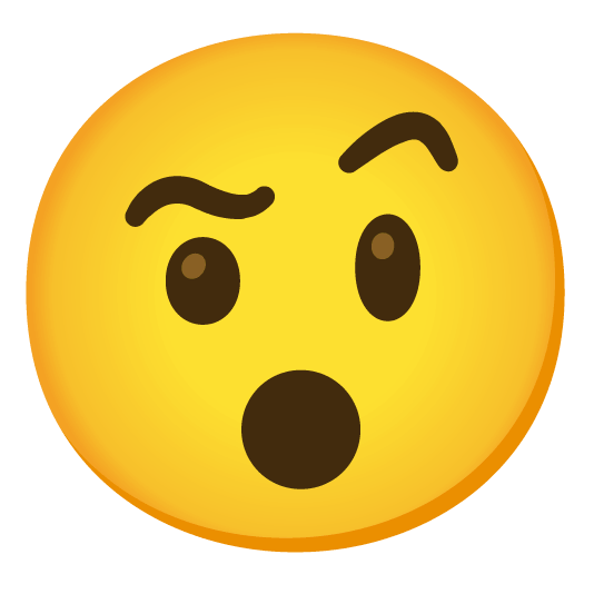 face with raised eyebrow hushed