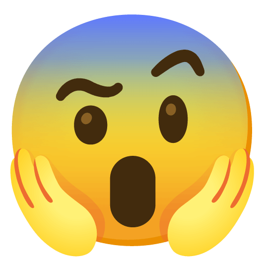 face with raised eyebrow scream