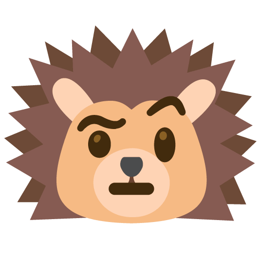face with raised eyebrow hedgehog