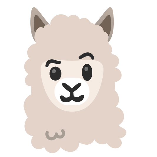 face with raised eyebrow llama