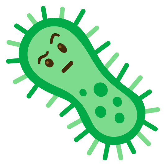 face with raised eyebrow microbe
