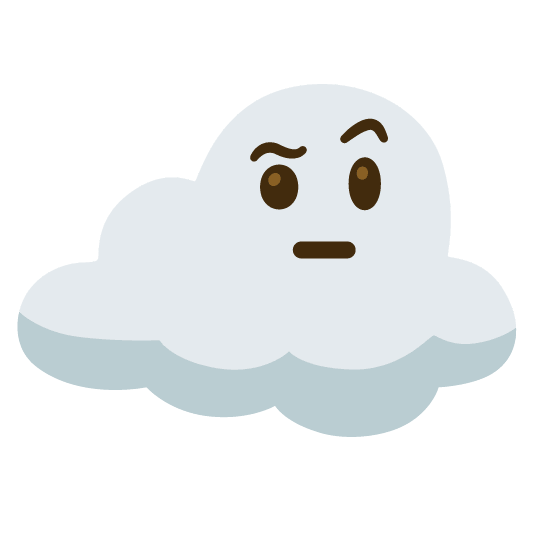 face with raised eyebrow cloud